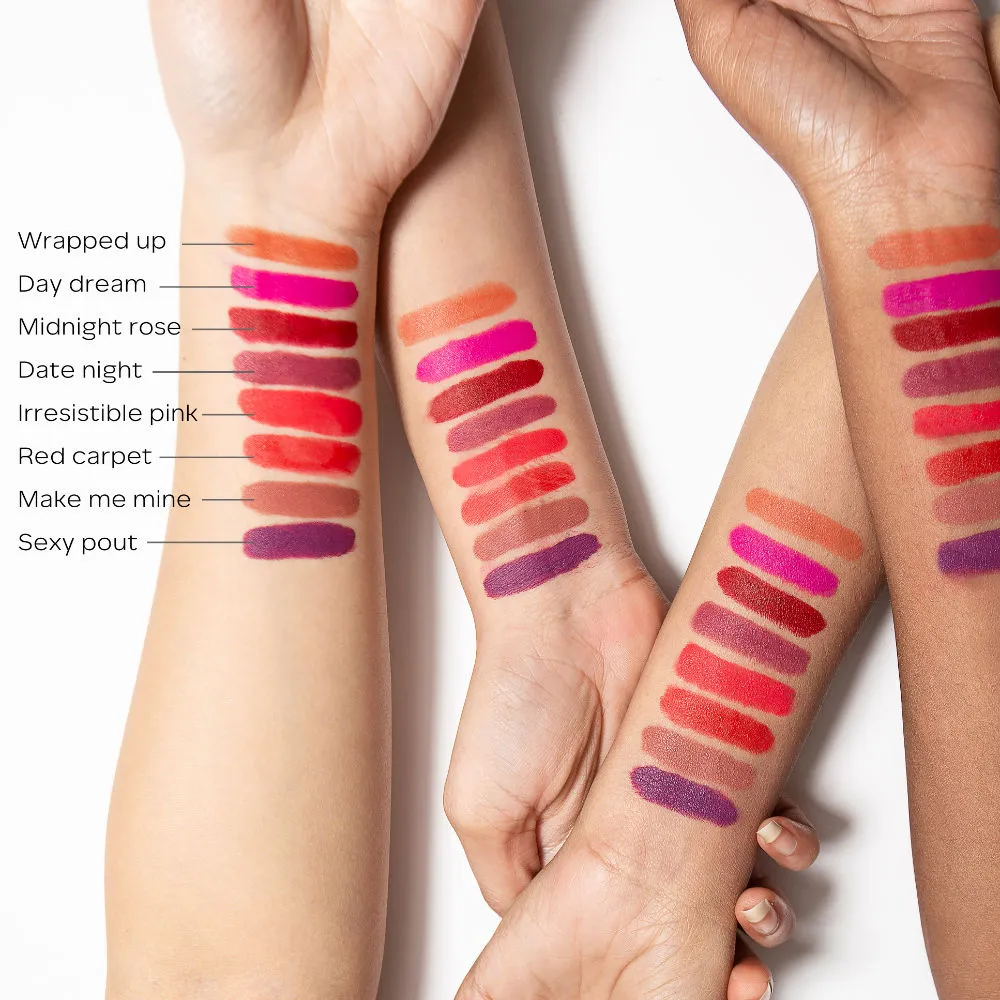 Faces Canada Matte Lip Crayon | Cocoa Butter and Chamomile | One Stroke Intense Color | Smooth Glide | All Day Hydrated Lips | Midnight Rose 2.8g