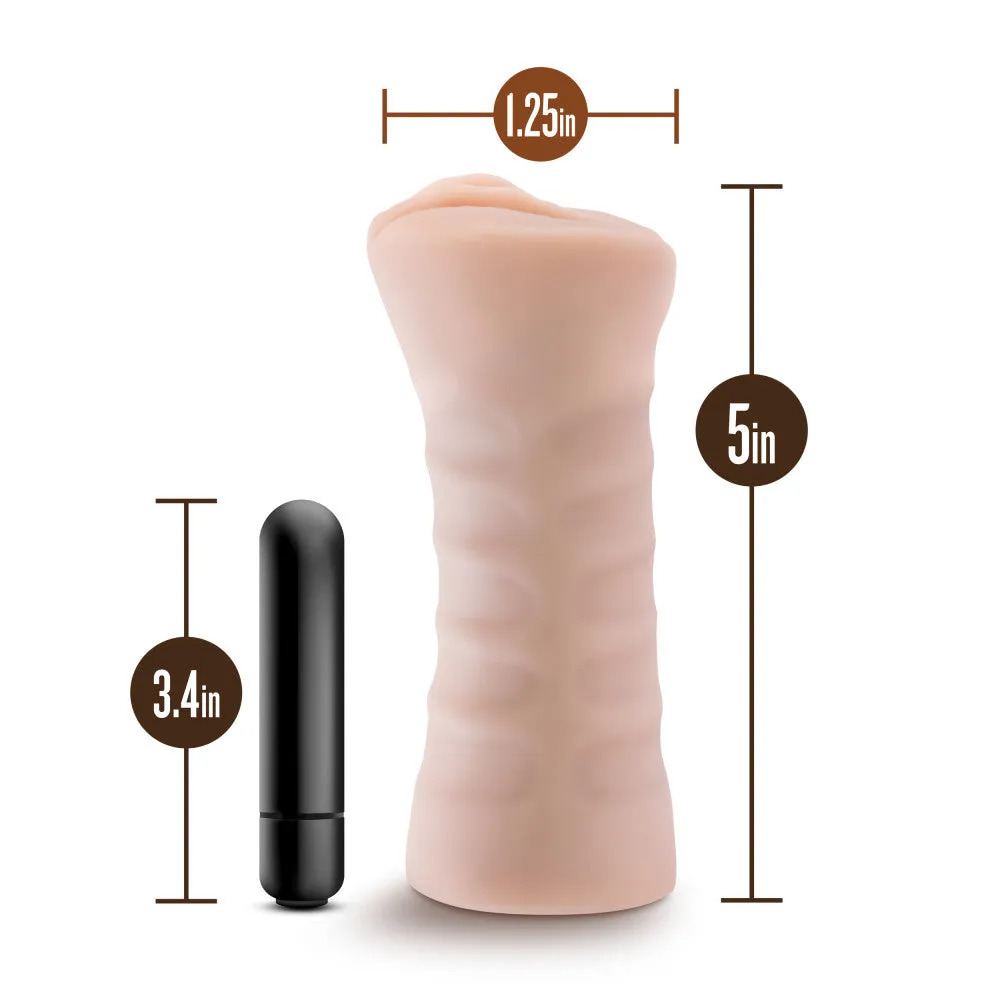 M For Men By Blush® | Rain Realistic Vanilla Vibrating Masturbator / Stroker