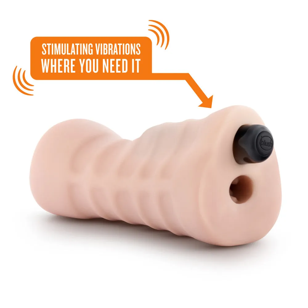M For Men By Blush® | Rain Realistic Vanilla Vibrating Masturbator / Stroker